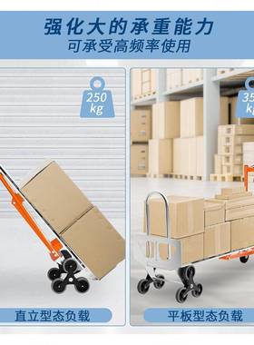 多功能工具车ECV铝金手推车可折合叠车搬运车高载轮重四拉货爬楼