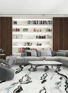 现厅代简熊约猫白奢石瓷客大RIL理石地砖600x1200砖卫生间厨房墙