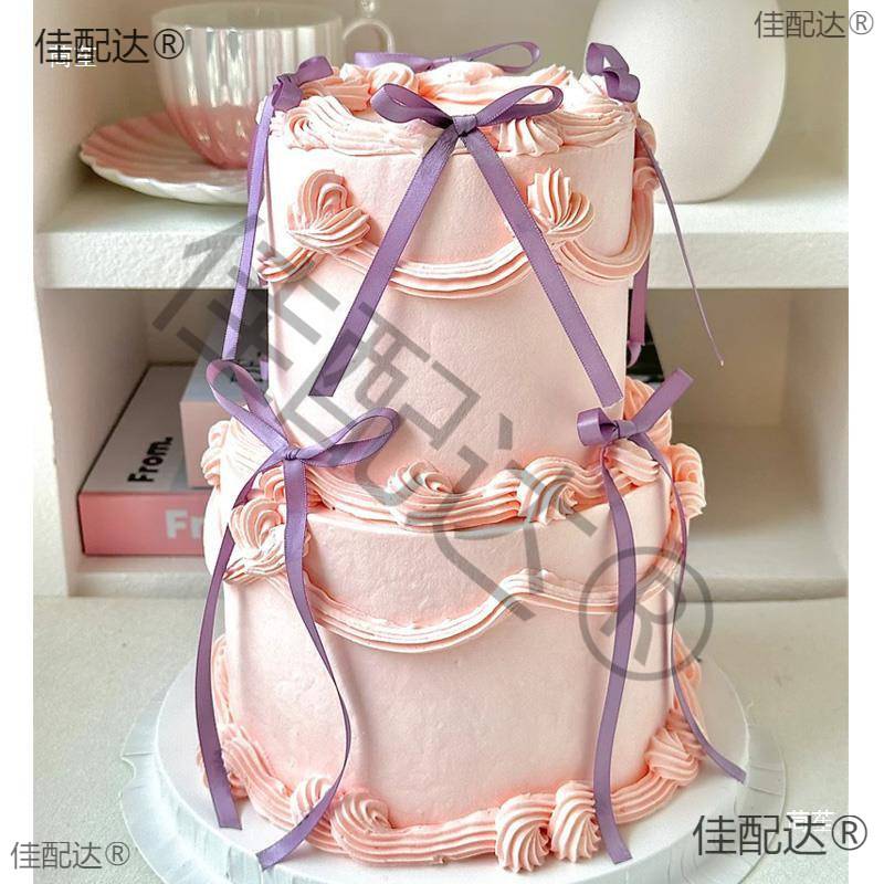 韩式裱花复古蛋糕模型灯箱假蛋糕2024新款拍摄道具泡沫模具垒德株
