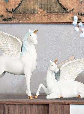 美式简创意树脂马客厅玄关饰视柜酒柜装品摆件75493现代约家电居