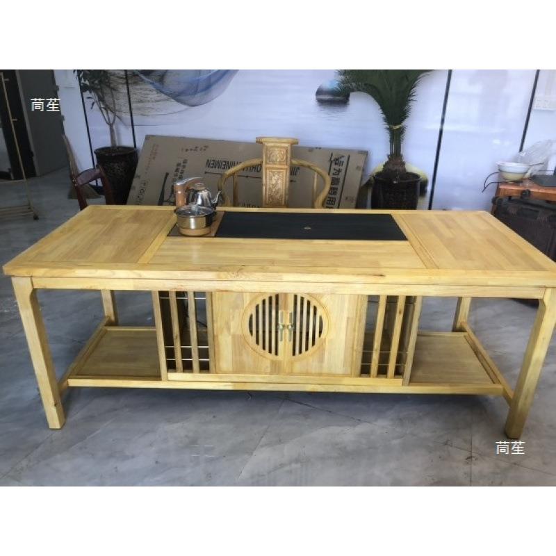 白坯茶桌桌椅式子组合一体简约中仿实XNS木茶茶具套古装桌子泡茶