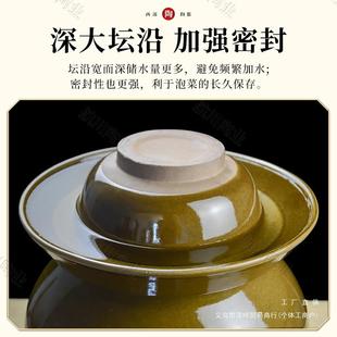 泡菜坛子大家用土GDS密陶四咸川老式陶瓷加厚小号封酸菜坛子腌菜