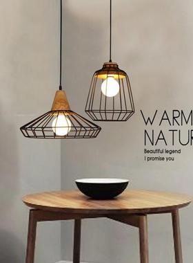 美式乡村吊IXZ灯餐馆客栈艺民宿餐复厅网卧室古铁格吊灯