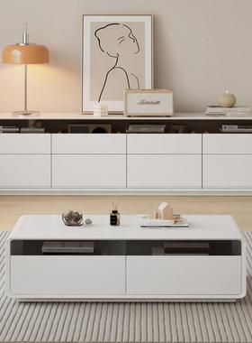 茶几组代合025新款现简落约客厅家用高柜新品全2实木DWW高款地电