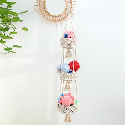 MH03001手编织厨房水纳吊篮收工篮波西米果亚装饰吊饰