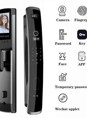 奥尔良全自动纹智能锁指纹门锁人脸识别指KVS锁家用密码锁门防木