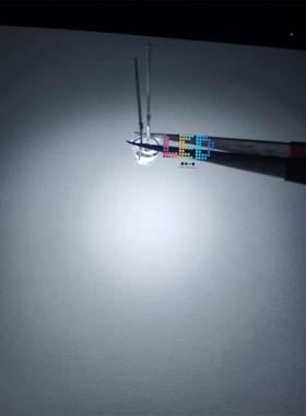 灯F5草帽白色0.5瓦4.8MM草帽型白光0.5W5亮MM超高白LET-4.8MMED插