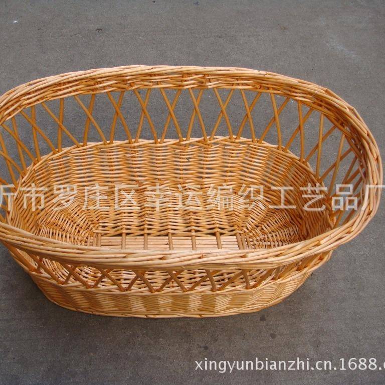 藤编婴儿婴儿大筐子柳编婴儿篮手子工编织篮筐放娃婴儿编织PDZ推
