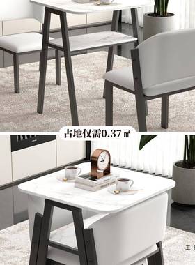 轻闲奢阳台小椅茶桌小户型客厅休桌网红迷你茶台桌组合JGK椅套边