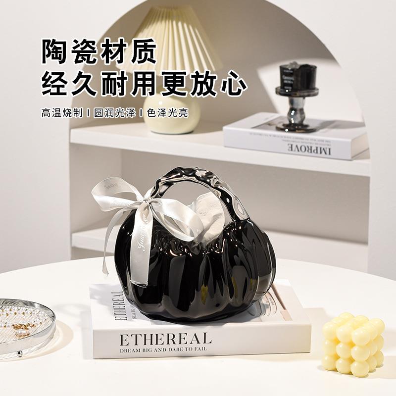 用手提陶瓷纸盒高颜值家客巾厅创抽纸盒多巴手提包纸胺意设计轻奢