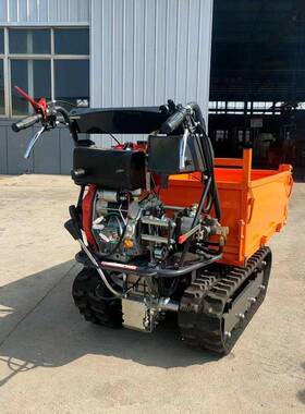 小型PXP0.5吨爬山手式履带运输车自卸虎翻斗全地形橡胶运履带扶输