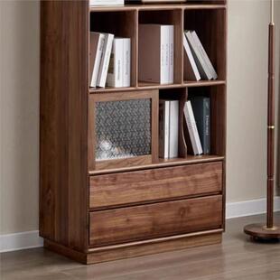 北美黑桃木全木边柜现实代简电视墙实木角柜樱桃木约客88396厅小