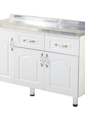 房家用单体简易不锈钢台面厨橱柜经台济单型个灶柜组QNR装厨柜租