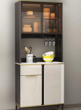 现代简约酒柜轻奢置物柜餐边柜墙一体物靠家用厨茶房储柜BXP餐厅