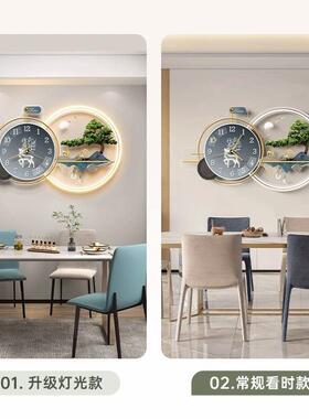 新款挂钟创意餐轻厅时钟静音艺术钟表客厅奢饰挂装钟代现时HVZ尚