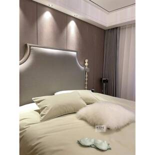 IWNIrt床莫里印象美家轻奢a实木4尺5尺橡木6香槟色婚4冰柱床