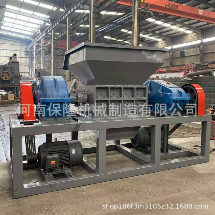 汽车座椅撕碎机 金属车牌锌熔料破碎机 废旧坐垫皮料布料撕碎设备
