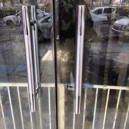 玻璃门拉手不锈钢黑色黑钛金本色木门把手KTV包厢门大门拉手对装