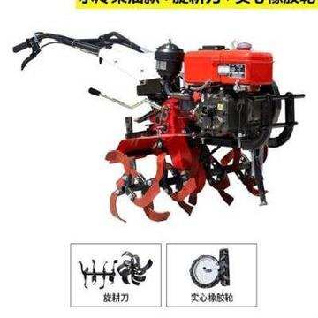 2021。新型微耕机小型o家用大棚开沟机农用里的旋耕机犁地翻地松