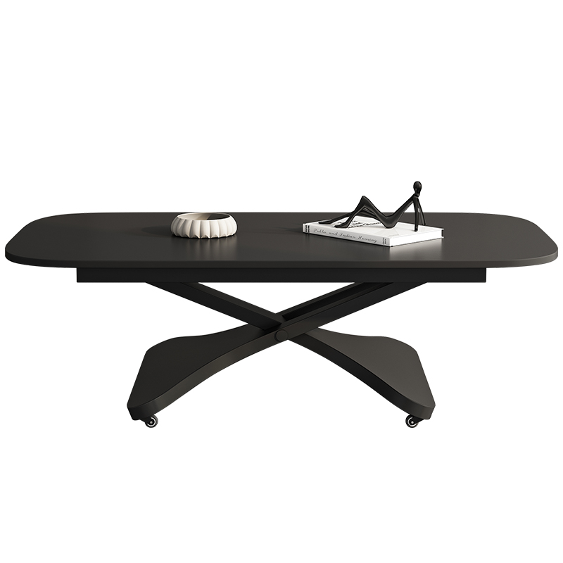 意式极简多功能岩板升降茶几餐桌两用家用小户型客厅茶几秒变餐桌