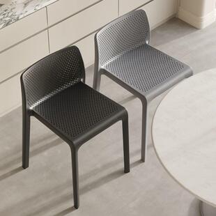 时尚创塑料凳椅WIU子现代简约意家用加靠背椅成人餐凳等位子厚高