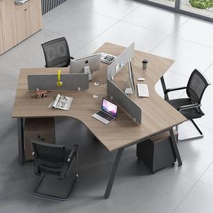 职员办公桌工位简约现代人员脑桌椅组合3 6工位IVE办公屏风电卡