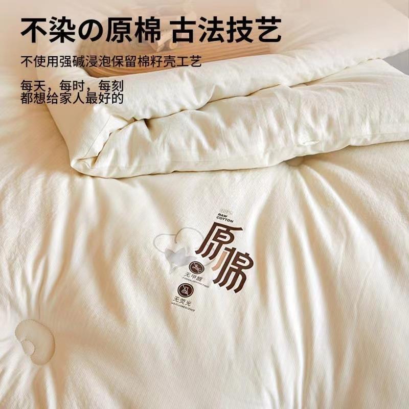 A类大纤维被子豆冬季加保暖被春秋厚被褥垫被单双芯人夏855488被