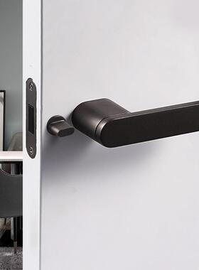 黑色锁门锁式极简无意钥匙木门门锁室内卧室房把手无钥门匙HBT门