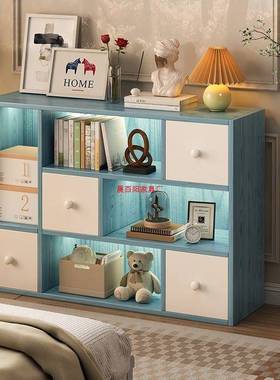 飘窗柜物柜PRD储书柜书架合简约现大代自由组格子柜容量带门收纳