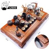 水129花梨木黑檀茶盘家LUA套装 客厅办公室用茶嵌台烧壶一体入式 实