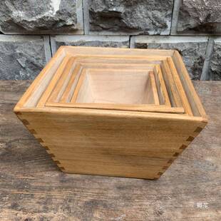 樟木米樟斗子斗四方家用老香木日进斗式金仿古th%lznsd摆件大号升