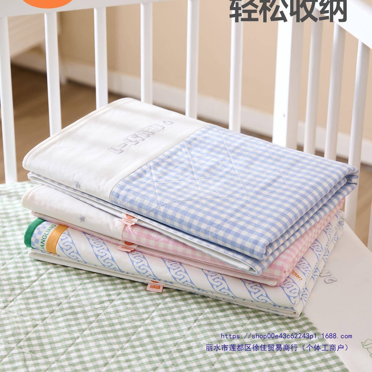 尿尿垫麻棉婴儿小号垫隔宝宝尿垫可姨妈垫防水洗LNP透气2条四季