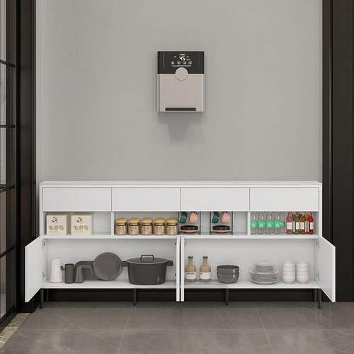 超薄体岩餐边柜储JLU物柜橱柜靠墙一30实木茶水柜20cm极窄墙边板