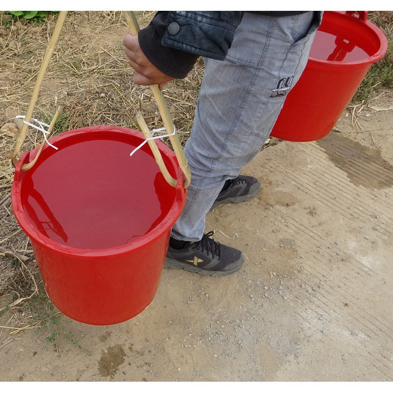 老式牛筋挑水灌溉橡胶桶粪桶农用农村黑色家用熟胶双耳担水桶塑料