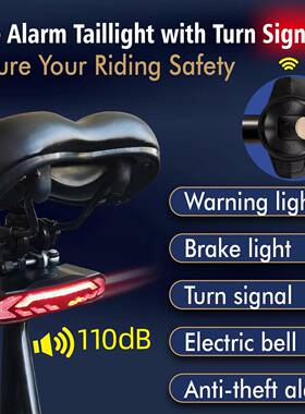 远距遥控智能刹车感应灯自行车防盗节能遥控充离电SF31R防报警尾