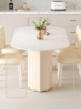 奶油风小法式新轻奢餐桌椅组合现代简约20款25岩板餐VCW桌家用户
