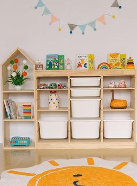 幼儿园玩收纳具绘本LSI置纳物架儿童房纳架杂物收柜蒙氏儿童房收