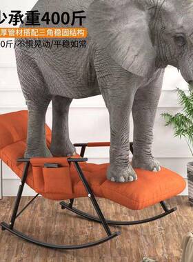 摇WIQ摇躺椅阳台家用户外椅休椅子科技布午休懒闲人沙发客厅摇椅