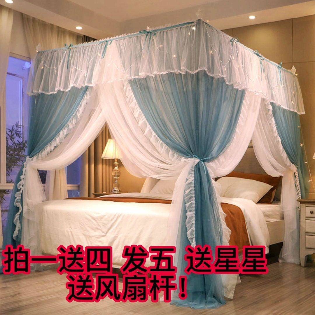 三开门家用落双地式宫蚊帐加加厚层纱不锈钢支架1.密pBjWscPm5/1.