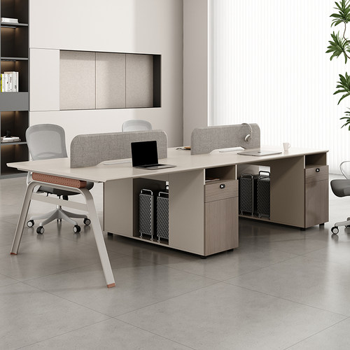 办公桌椅员工四人位组合2 4 6人对坐 简约职员屏风卡座工位办公桌