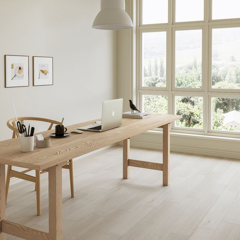 简约实木白蜡木书桌电脑桌樱桃木家用书画桌子橡木黑胡桃木书法桌