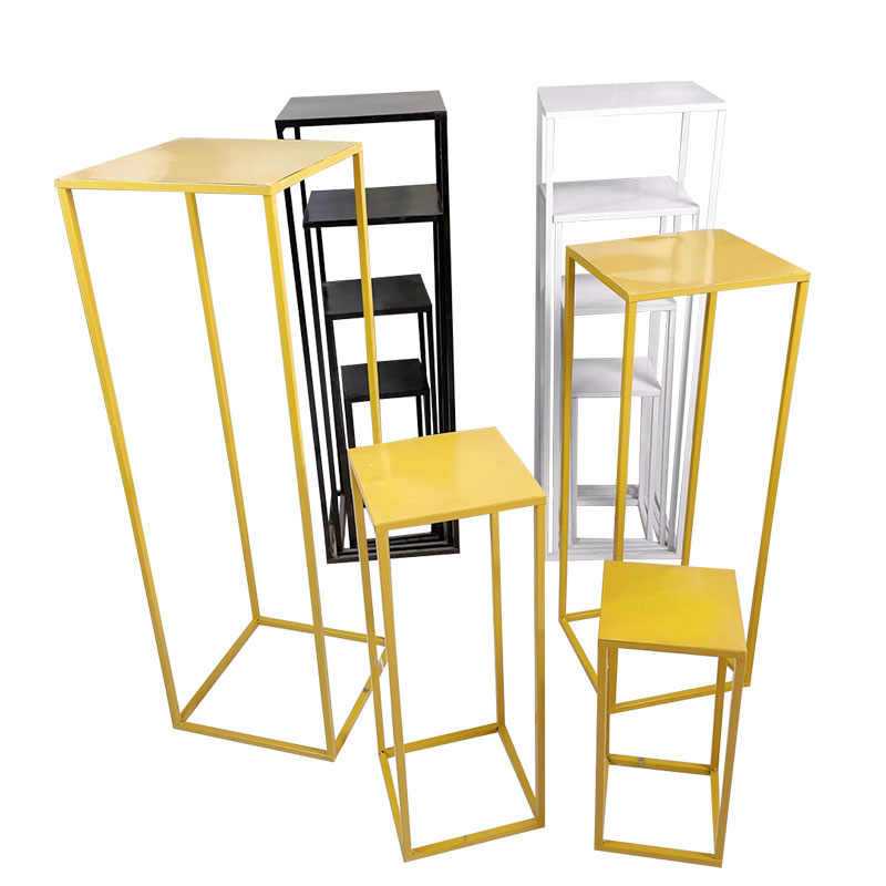 婚庆新款几何路引过道铁艺背景花柱方框中式花架摆件花排布置拱门