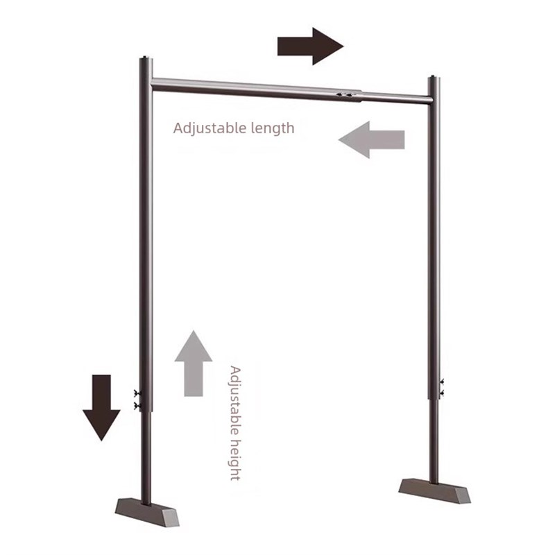 不占空间的可伸缩凸窗伸缩晾衣架小型落地短挂晾衣杆室内晾衣架