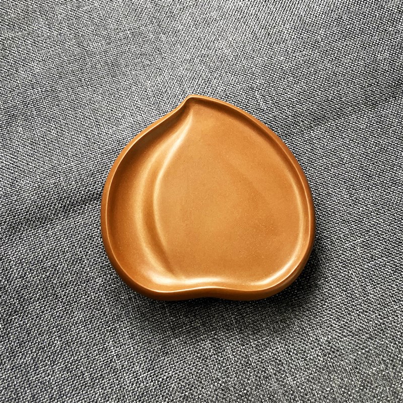 桃子澄泥砚四大名砚文房四宝天然磨墨纯手工雕刻墨汁毛笔学生砚台