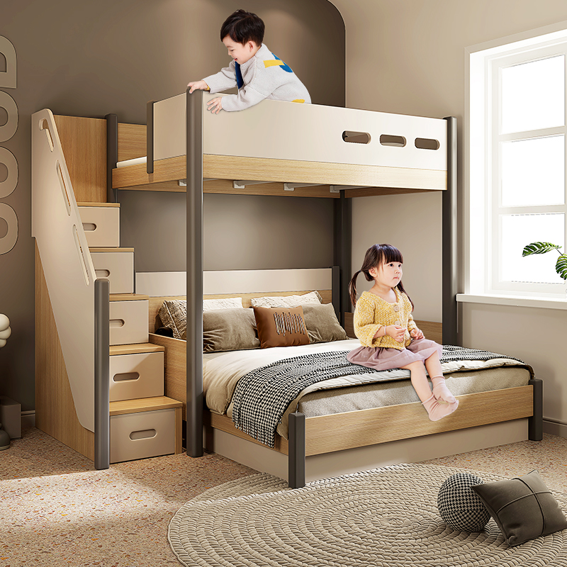 儿童床交错式1.8米上下床高低床层床小户型姐弟s型上下铺子母床