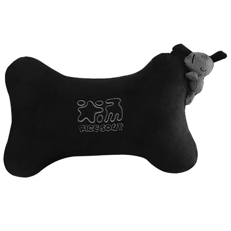 爱车屋汽车载用品米汤车用骨头枕护颈靠枕可爱卡通夏季外可拆洗