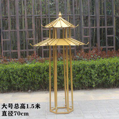 新款婚庆道具中式六角喜亭凉亭小屋路引婚礼布置舞台摆件迎宾装饰