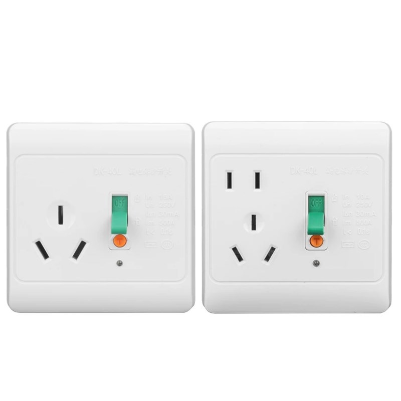 上德开关101 空调热水器漏电保护插座 8型开关面板漏保