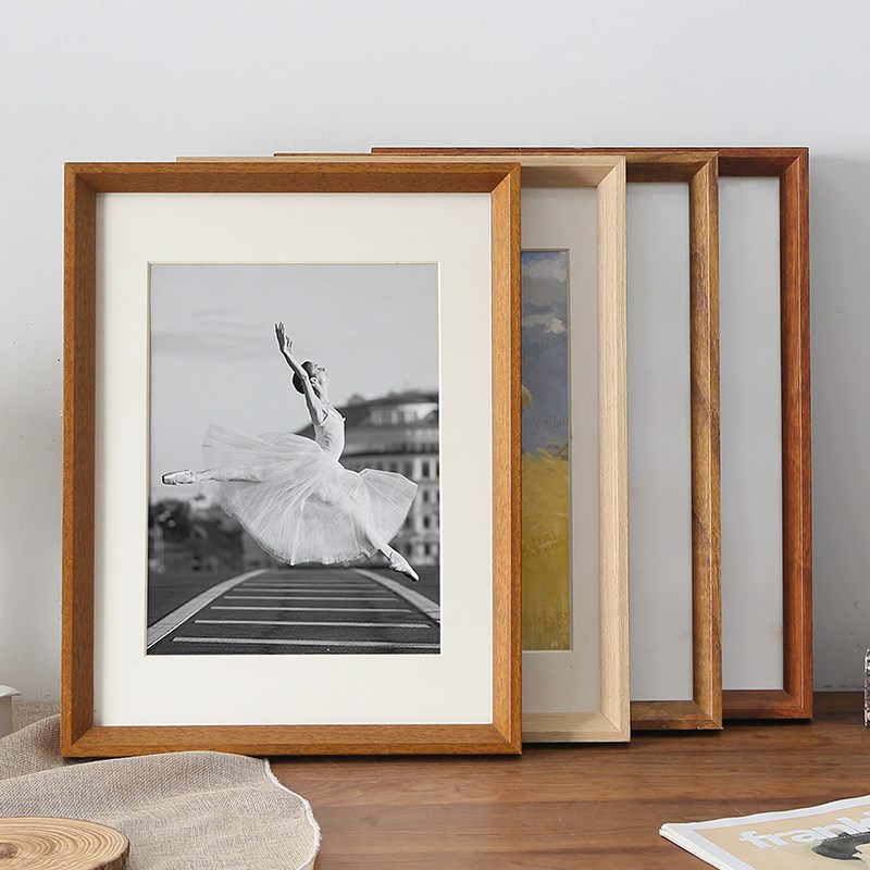 实木空框画框挂墙相框20寸16寸18寸4开8KA4A3A2欧创意装裱画12寸