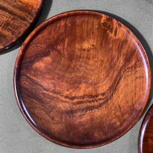 老挝大红酸枝红木杯垫隔热垫整木料碗盘垫实木质杯托茶道花盆垫